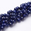 Dyed Grade A Natural Lapis Lazuli Beads Strands X-GSR8mmC123-1