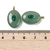 Natural Green Aventurine & Cubic Zirconia Pendants G-Z076-01G-04-3