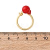 Brass Micro Pave Cubic Zirconia Open Cuff Rings for Women RJEW-U057-26G-02-5