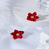 1 Pair Sweet and Stylish Multi-layer Petal Flower Stud Earrings for Women EJEW-LP0007-018-3