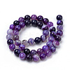 Natural Striped Agate/Banded Agate Beads Strands G-S259-04F-6mm-2
