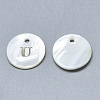 Natural White Shell Mother of Pearl Shell Charms SSHEL-N036-053U-1