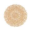 Brass Large Flower Filigree Findings KK-L056-01G-2