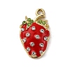 Strawberry Alloy Pendants LS-PALLOY-S051-05G-1