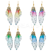 4Pcs 4 Colors Gradient Butterfly Resin Dangle Earrings EJEW-AN0003-94-1