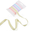 25 Yards 5 Colors Polycotton(Polyester Cotton) Ribbon OCOR-TAC0030-02B-10