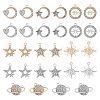28Pcs 14 Style Alloy Rhinestone Pendants ALRI-FH0001-19-1