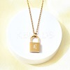 304 Stainless Steel Rolo Chain Pendant Necklaces NJEW-S444-01G-18-4