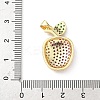Brass Micro Pave Cubic Zirconia Pendants KK-B141-44G-02-3