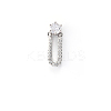 Brass Micro Pave Clear Cubic Zirconia Cabochons MRMJ-T015-43P-04-1