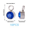 10Pcs Glass Rhinestone Charms STAS-TA0003-26G-3