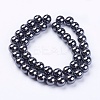 Non-Magnetic Synthetic Hematite Beads Strands X-G-H1623-8mm-3-2