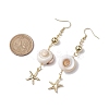 Natural Shiva Eye Shell Dangle Earrings EJEW-JE05798-5