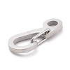Non-Tarnish 304 Stainless Steel Push Gate Snap Key Clasps LS-STAS-B022-05P-3