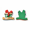Christmas Theme Opaque Resin Cabochons CRES-N021-120-3