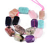 Natural Sodalite & Rhodonite & Prehnite & Amethyst & Rose Quartz & Flower Amazonite & Sunstone Beads Strands G-N358-02A-01-2