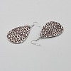 Artificial Leather Teardrop Dangle Earrings EJEW-WH0817-003G-2
