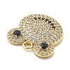 Brass Micro Pave Cubic Zirconia Pendants KK-L228-15G-2