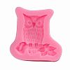 Cute Owl Design DIY Food Grade Silicone Molds LS-AJEW-L054-24-2