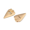 Brass Micro Pave Clear Cubic Zirconia Pendants KK-A280-15G-2