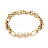 304 Stainless Steel Figaro Chain Bracelets for Women LS-BJEW-Z143-06G-4