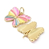 Rack Plating Brass Enamel Charms KK-B076-07G-2