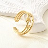 304 Stainless Steel Adjustable Open Cuff Rings for Women RJEW-U062-01C-G-3
