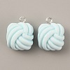 Opaque Resin Pendants LS-RESI-WH0029-24P-02-2