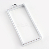 Rack Plating Alloy Rectangle Open Back Bezel Pendants LS-PALLOY-S047-11D-FF-2