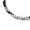 Faceted Rondelle Glass Beaded Necklace for Women NJEW-M208-01D-4