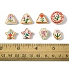 8Pcs 8 Styles Flower Theme Handmade Porcelain Beads LAMP-FS0001-67-5