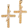 Rack Plating Brass Micro Pave Cubic Zirconia Pendants KK-BBC0017-92B-1