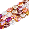 3 Strands Electroplate Glass Beads Strands EGLA-PA0001-25C-1
