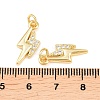 Brass Micro Pave Cubic Zirconia Pendants KK-C162-045G-3