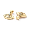 Brass Micro Pave Cubic Zirconia Pendants ZIRC-F134-16G-3