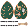 2Pcs Cork Sheets Plain with 1 Bundle Jute Cord AJEW-OC0005-34B-1