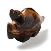 Natural Tiger Eye Carved Healing Rhinoceros Figurines DJEW-P016-01H-2