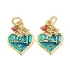 Brass Micro Pave Cubic Zirconia Pendants KK-S338-02G-1-1