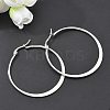 Tarnish Resistant 304 Stainless Steel Big Hoop Earrings LS-EJEW-F105-18P-2