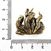 Brass Nine-tail Fox Animal Miniature Figurines Statues for Home Office Desktop Ornament KK-S335-04AB-D-3
