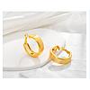 Brass Ring Hoop Earrings for Women EJEW-A121-17A-G-1