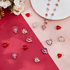 16Pcs Handmade Lampwork Pendants PALLOY-FH00170-4