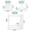 1 Set Transparent Acrylic Earring Hanging Display Stands EDIS-FH0001-07-2