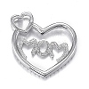 Brass Micro Clear Cubic Zirconia Pendants LS-ZIRC-F120-045P-2