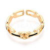 Brass & Enamel Cup Peg Ring Settings KK-N274-16G-2