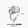 201 Stainless Steel Cuff Open Rings FS-WG76F01-08-1