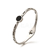 304 Stainless Steel Hinged Enamel Bangles for Women BJEW-F474-40P-4