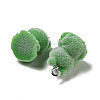 Flocky Resin Pendants RESI-D012-01B-2