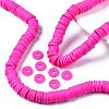 Flat Round Handmade Polymer Clay Beads CLAY-R067-10mm-31-2