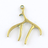 Deer Antler Zinc Alloy Big Pendants PALLOY-R065-075-FF-2